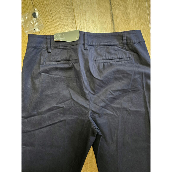 NWT Talbots Perfect Crop Slim Leg Midrise Pants Navy Preppy Nautical 6P - Picture 3 of 5
